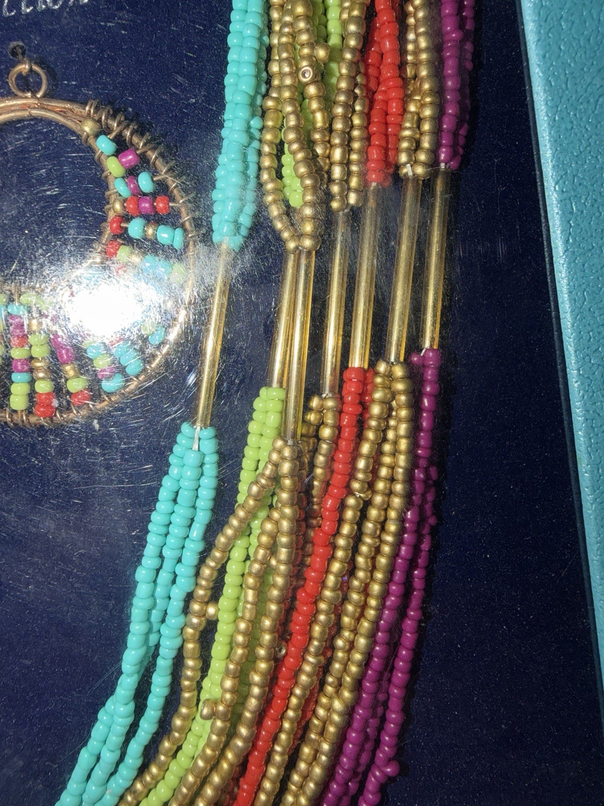 A Beautiful Vibrant Express Collection by Bella Perlina Necklace Set NWT