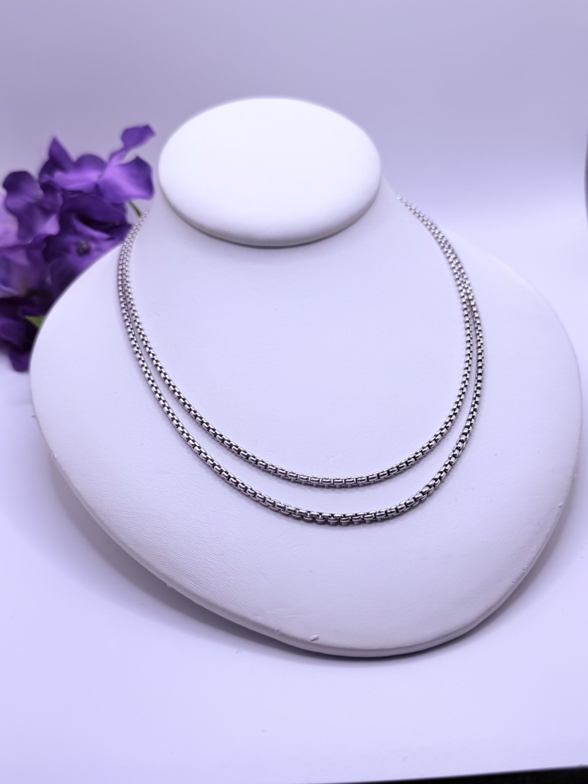 🌷JAI BY JOHN HARDY STERLING 2.7 SILVER BOX CHAIN 36”