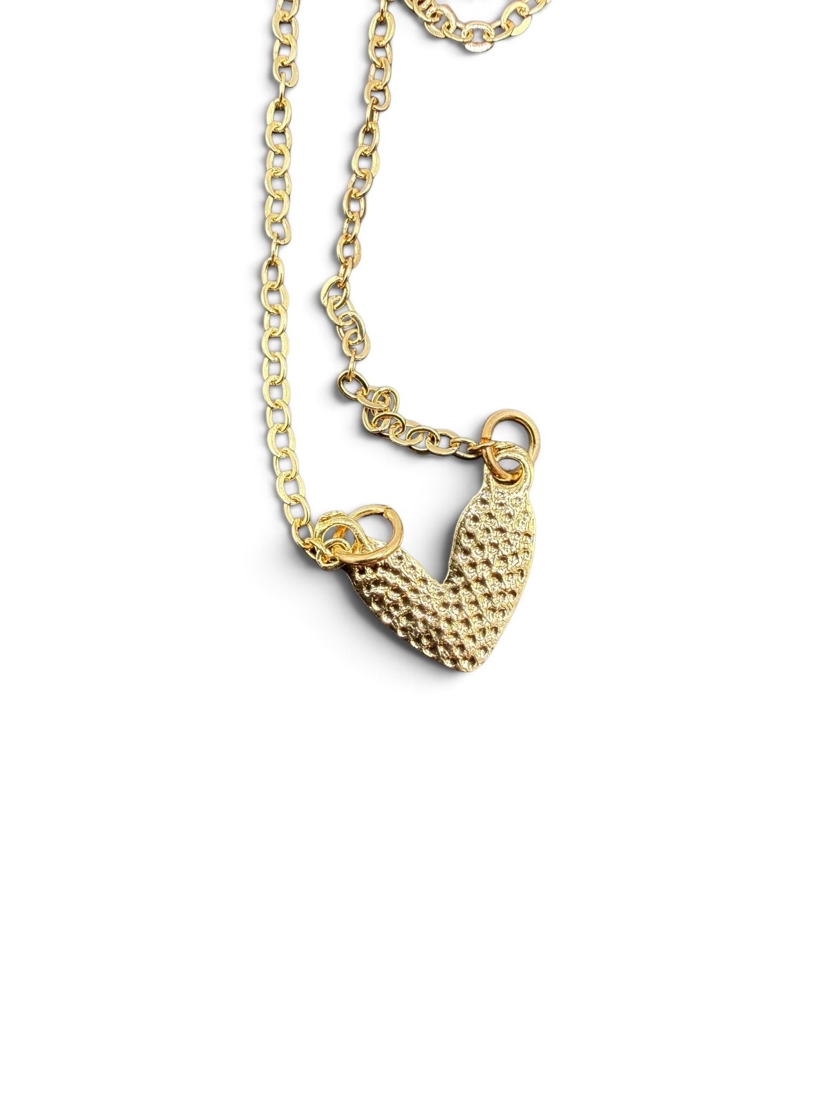 Heart-Shaped Pendant Necklace Elegant 18” Chain Minimalist Fashion Jewelry Y1