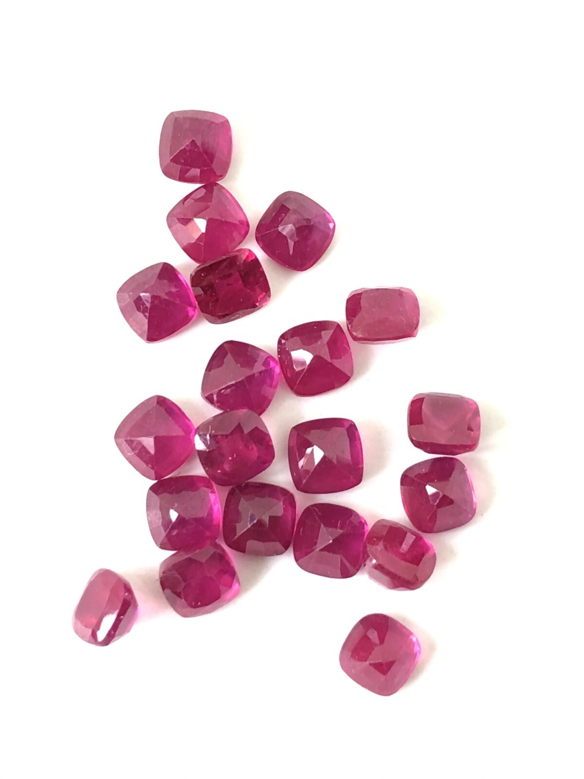 Ruby Square Cushion Cut Size 3mm, 4mm, 5mm, 6mm, 7mm, 8mm, 9mm, 10mm,11mm & 12mm