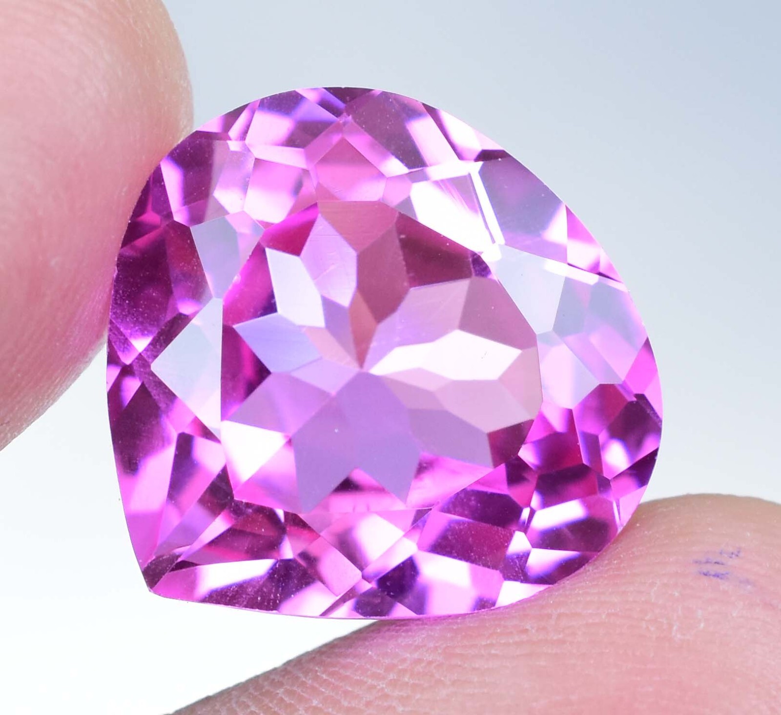 Flawless 21.25 Ct Natural Mogok Pink Ruby Pear Cut Certified Loose Gemstone