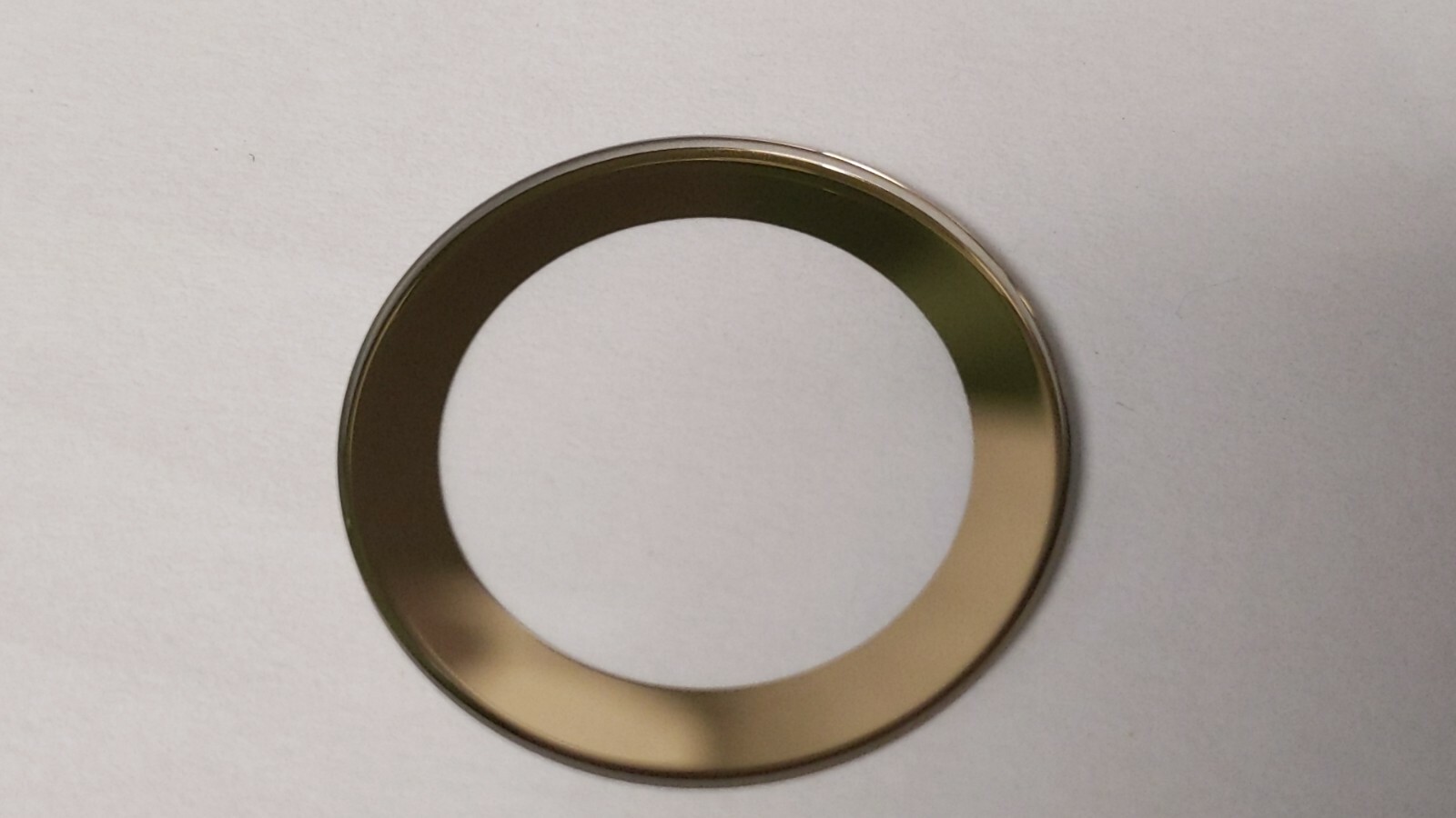 FOR Movado BOLD crystal replacement round GOLD trim 25.0mmx1.30mm new