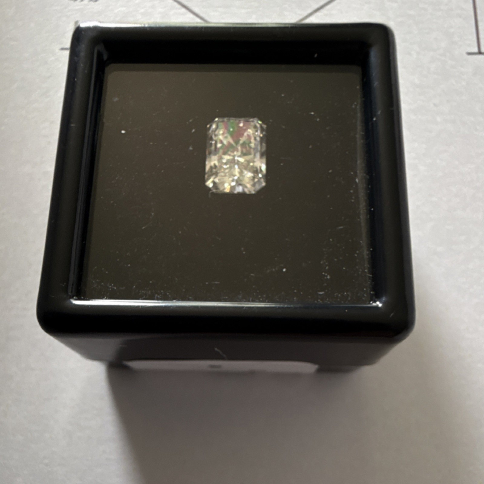 IGI Certified Lab-Created Diamond 1.08ct Excellent VVS2 G Rectangular Brilliant