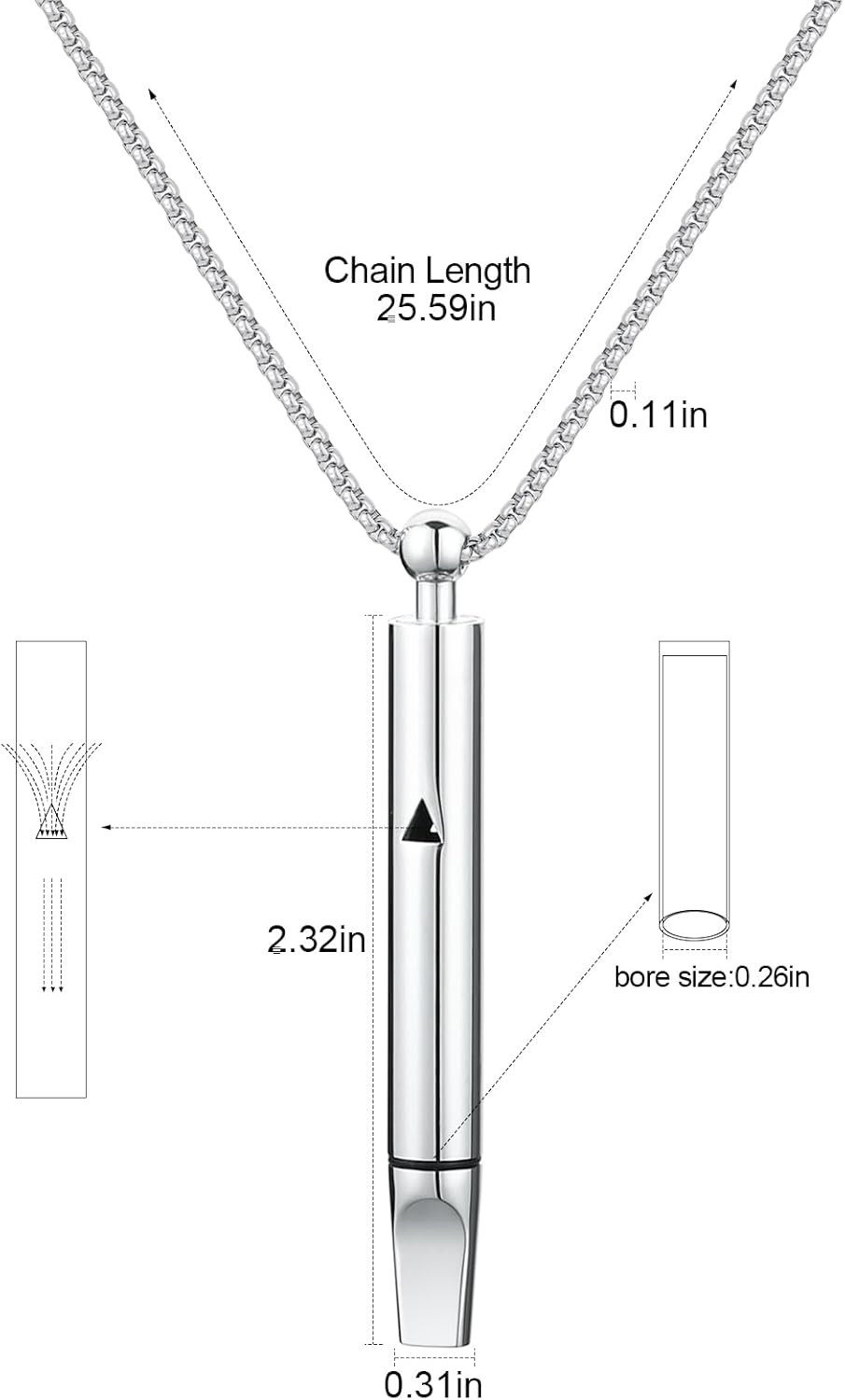 Breathe Free, Breathing Necklace with Adjustable Resistance, Quit Smoking Inhale