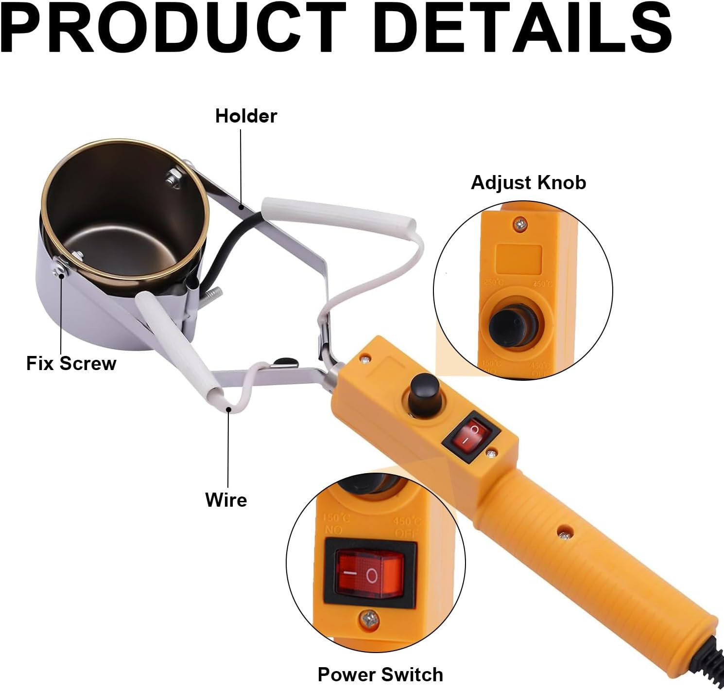 Lead Melting Pot Kit – 380W Electric Metal Melting Furnace with Crucibles, Ideal