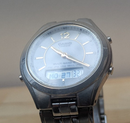 CASIO Linage LCW-M200 Radio-Controlled Solar Watch 38mm Wrist 18.5cm Grade B
