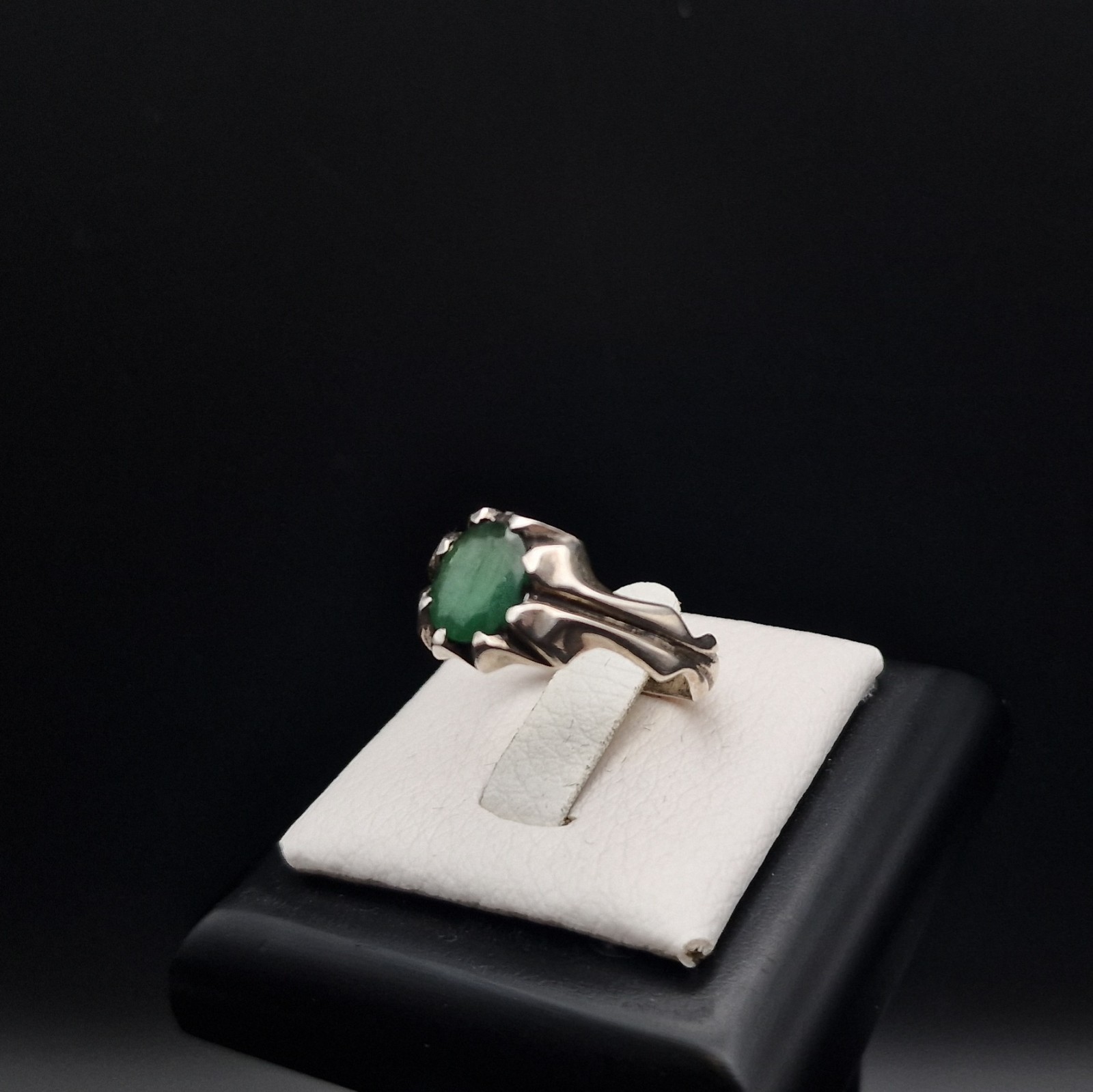 Emerald Emerald Silver Ring Handmade 925 Silver Silver Ring Handcrafted