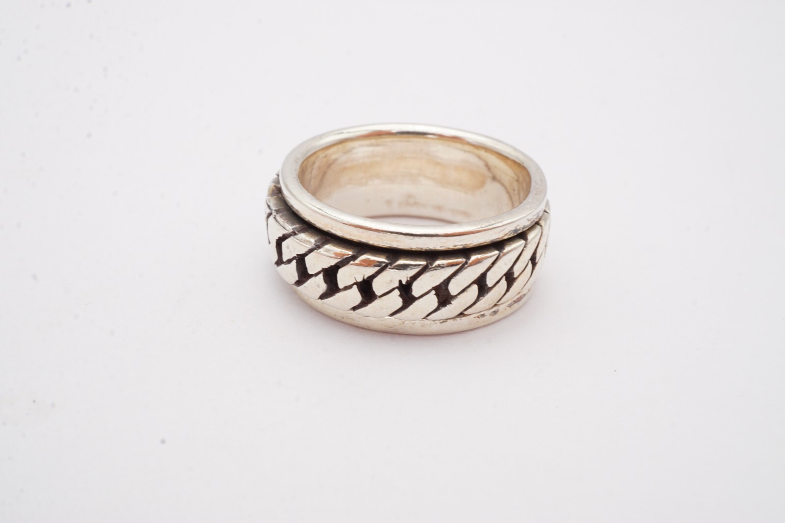 Sterling Silver 925 Spinner Ring Size 6.75 A5