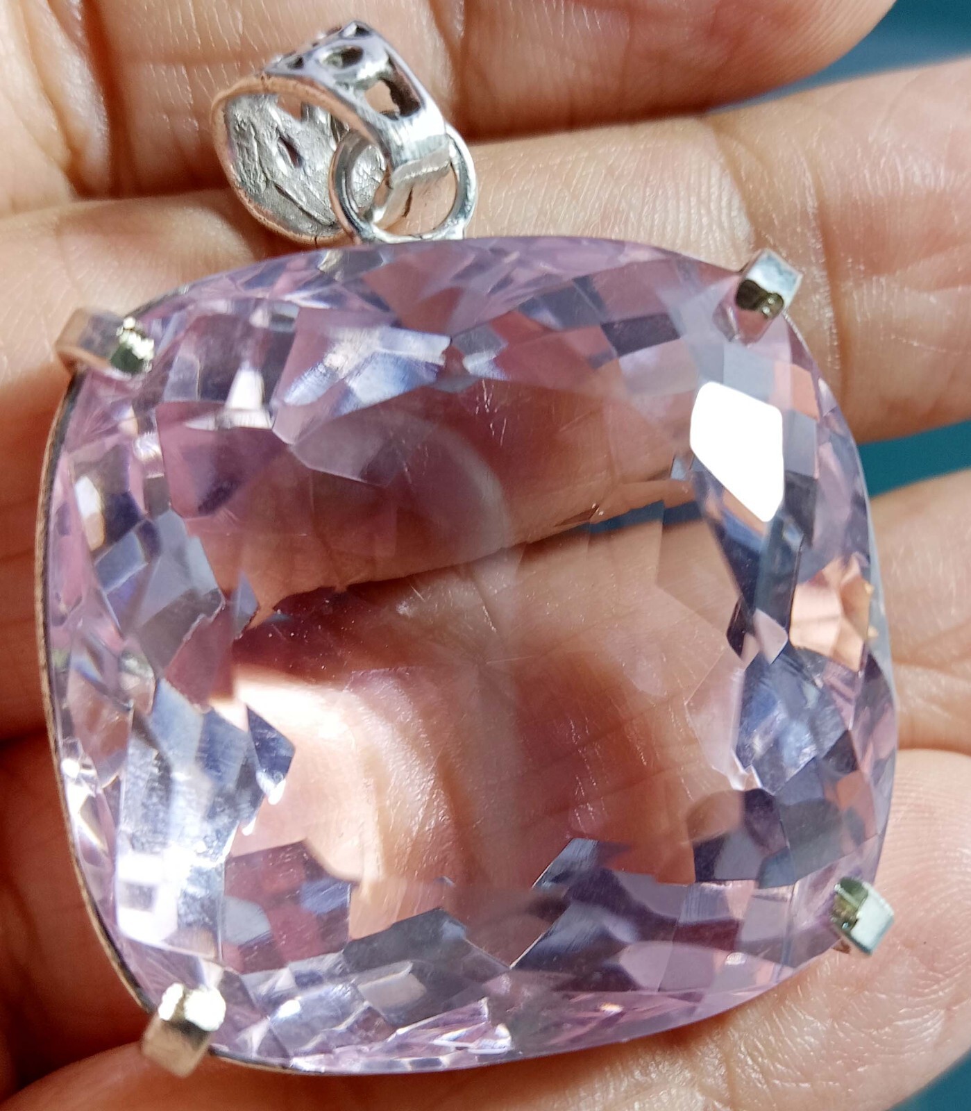 Pendant Pink Topaz Cushion Cut 135.80 Ct Natural Gemstone EGL Certified PD060