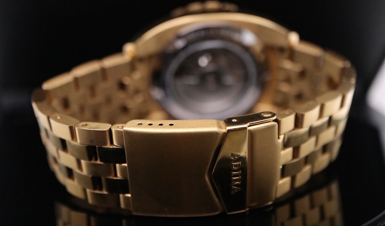 Authentic Adina Amphibian Automatic Gold Plated 42mm Wristwatch CT114 G6XB Boxed