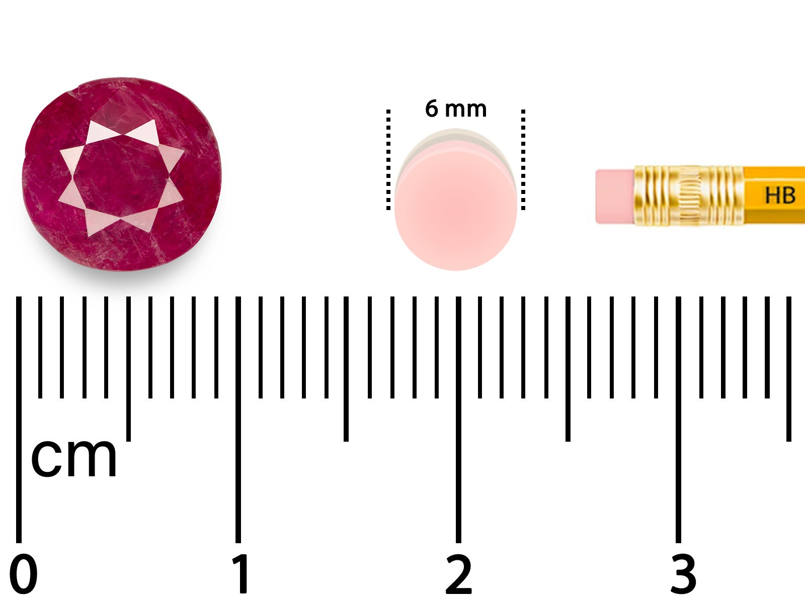 GII Certified MOGOK BURMA Ruby 3.04 Ct. Natural Untreated CUSHION Loose Gemstone