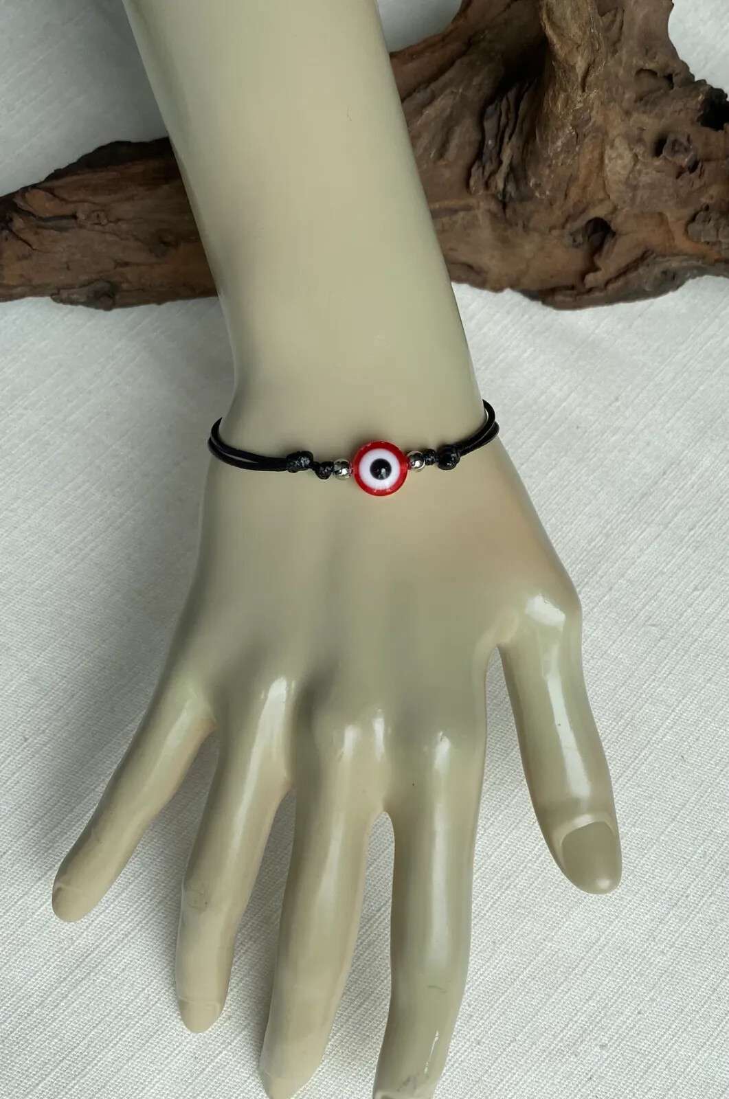 Choose Color Evil Eye Bead Waterproof Adjustable Cord Anklet or Bracelet