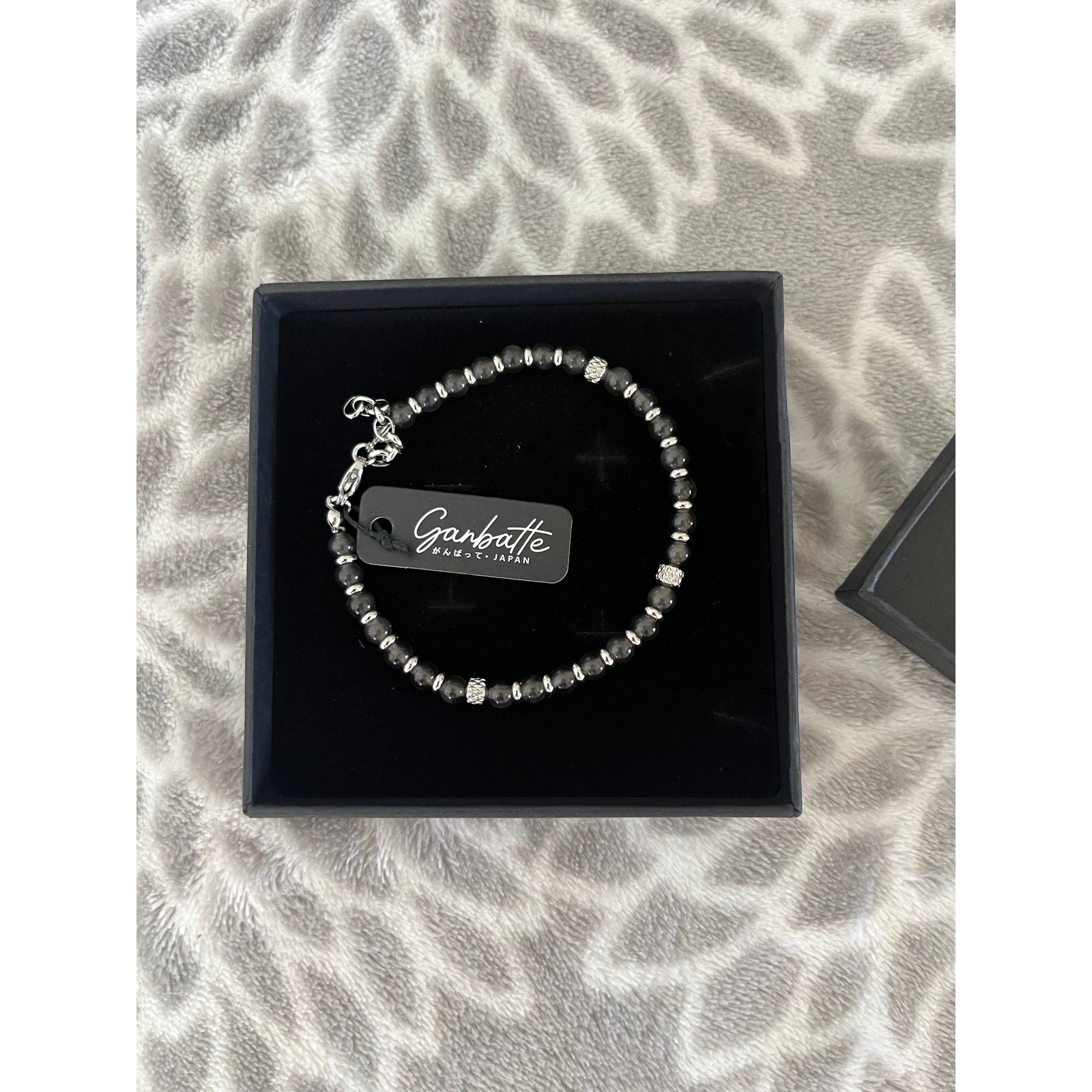 Handcrafted Silver Beaded Bracelet Boho Chic Everyday Stackable Gift New in Box