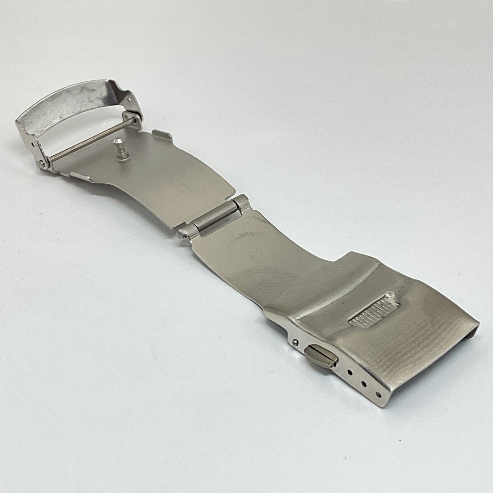 HEAVY 20MM DOUBLE BUTTON FLIP LOCK CLASP BUCKLE FOR SEIKO CITIZEN LEATHER STRAPS