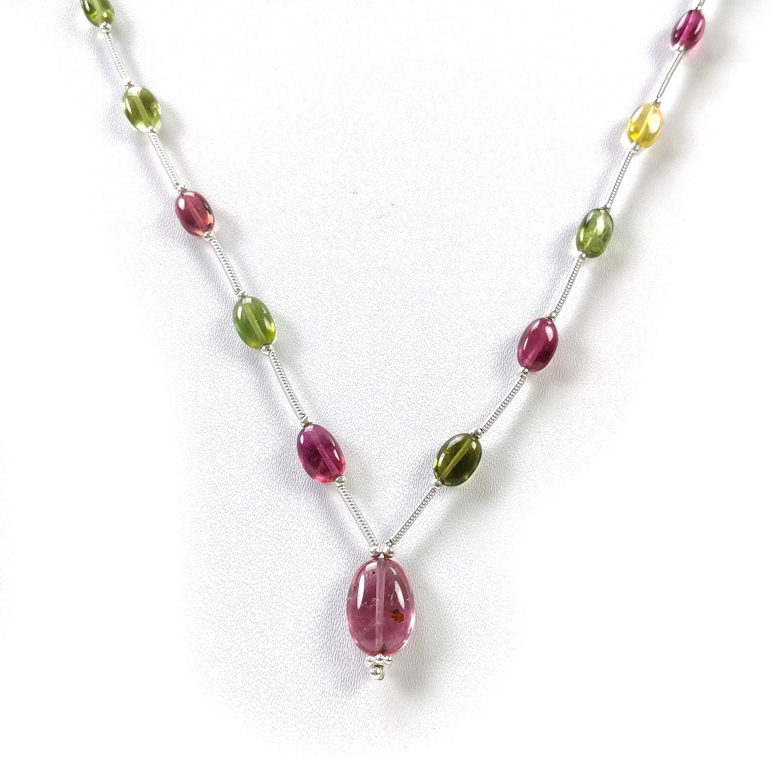 20.50cts Natural Watermelon Tourmaline Plain Oval Loose Beads 6.5*4.5mm – 12*8.5