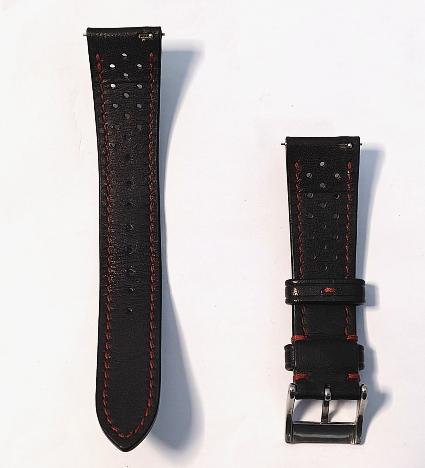 The Strap Tailor Omega Style watch Strap Chronoscope Leather Strap 21 mm