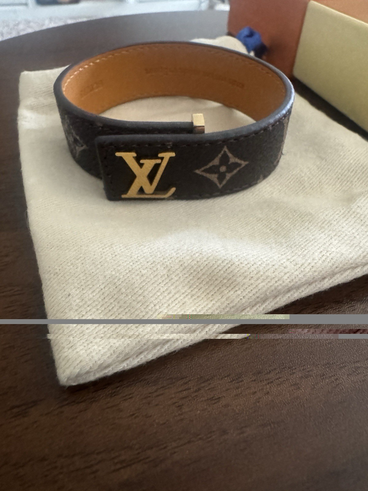 Louis Vuitton LV Slim Bracelet Brown Size 21