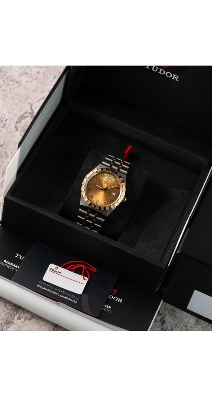 Tudor Royal 41mm Two‑Tone Champagne Dial – Full Set – 28603 – 2021