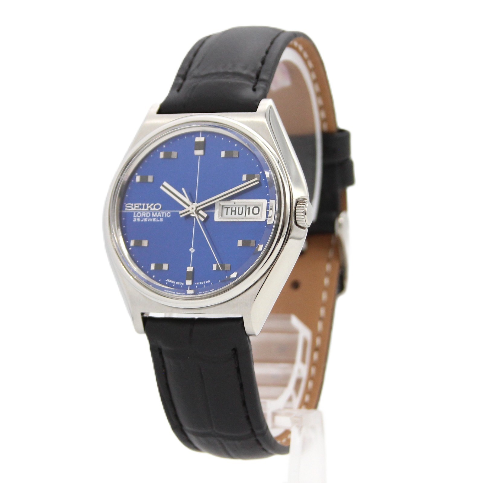 [N MINT] SEIKO LORD MATIC 5606-7010 Blue Automatic 37mm 25J Men’s Watch JP Z312
