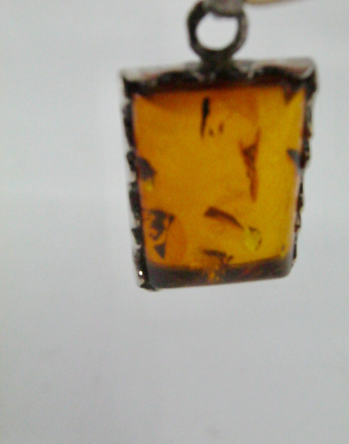 Amber Sterling Silver Earrings 925 Pierced Post Push Back Drop Down Yellow