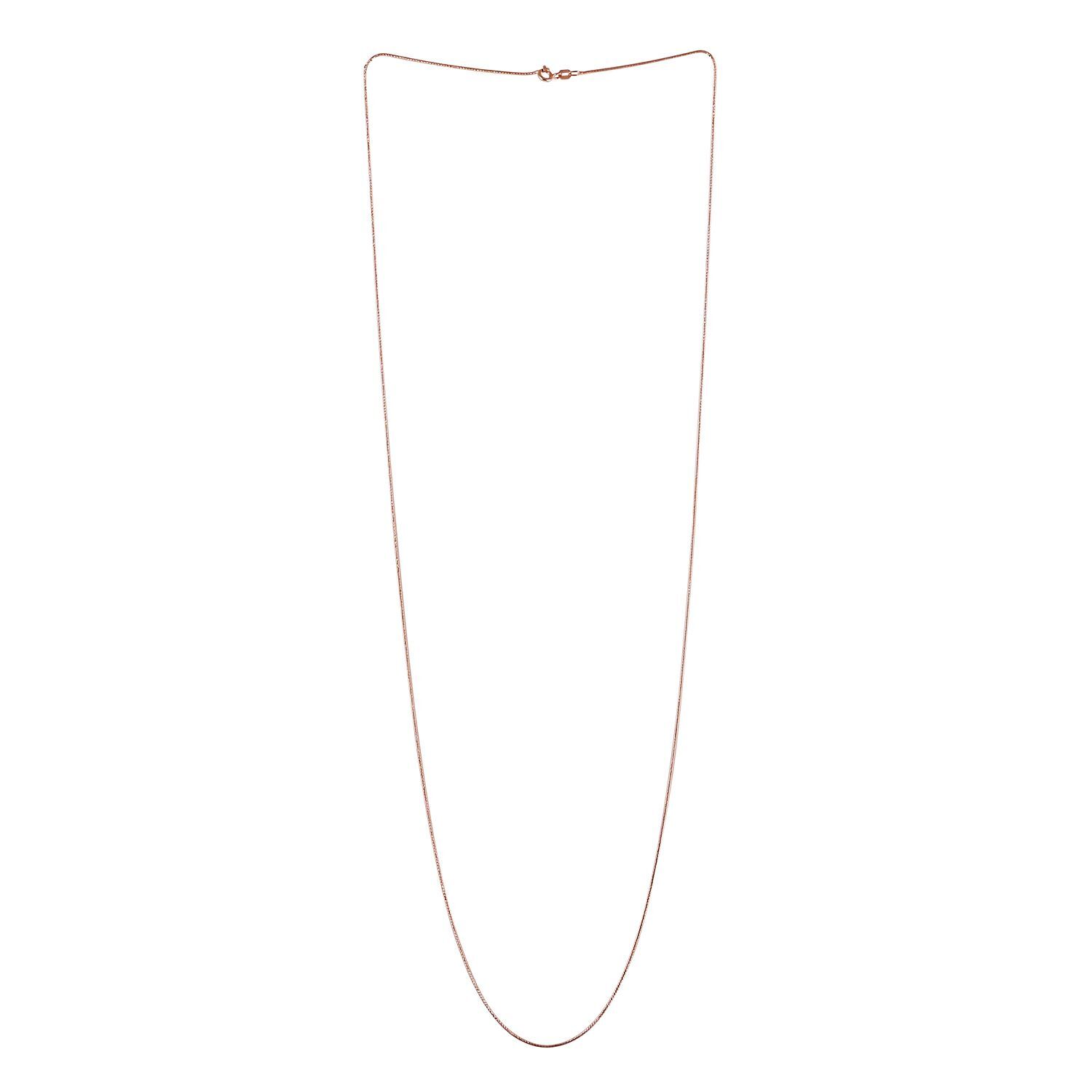 Italian Sparkle Necklace 30″ in 14K RG Plated Sterling Silver 3.5 Grams