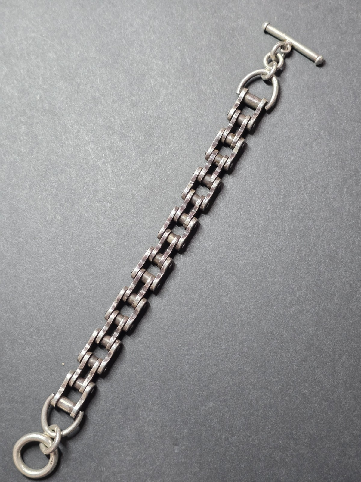 106 Gram 925 Sterling Silver Bike Chain Bracelet 9.5 Inches In Length