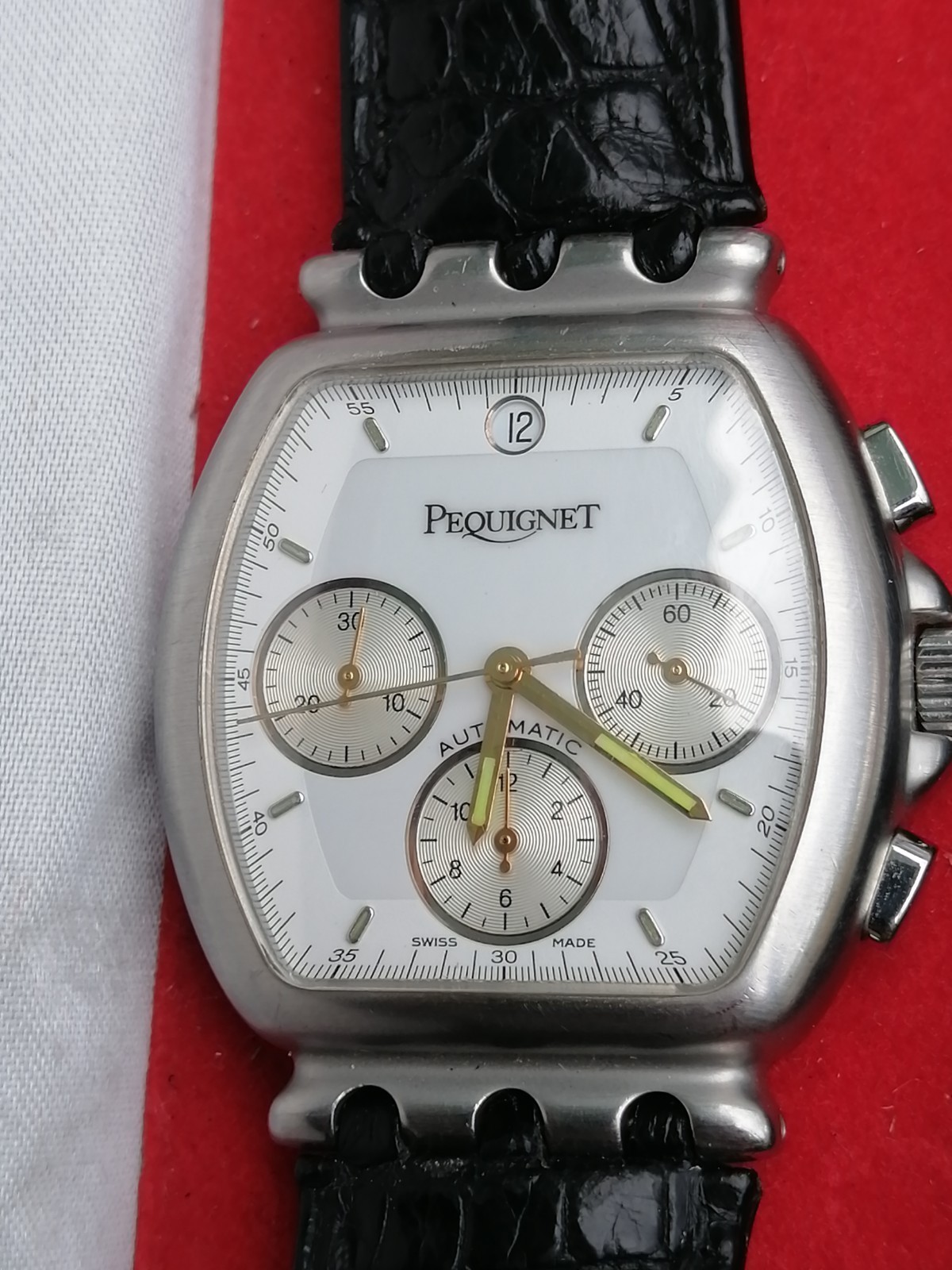 SERVICED Vintage Pequignet Chrono 37 Jewels ETA 2894-2 Swiss Automatic Men Watch