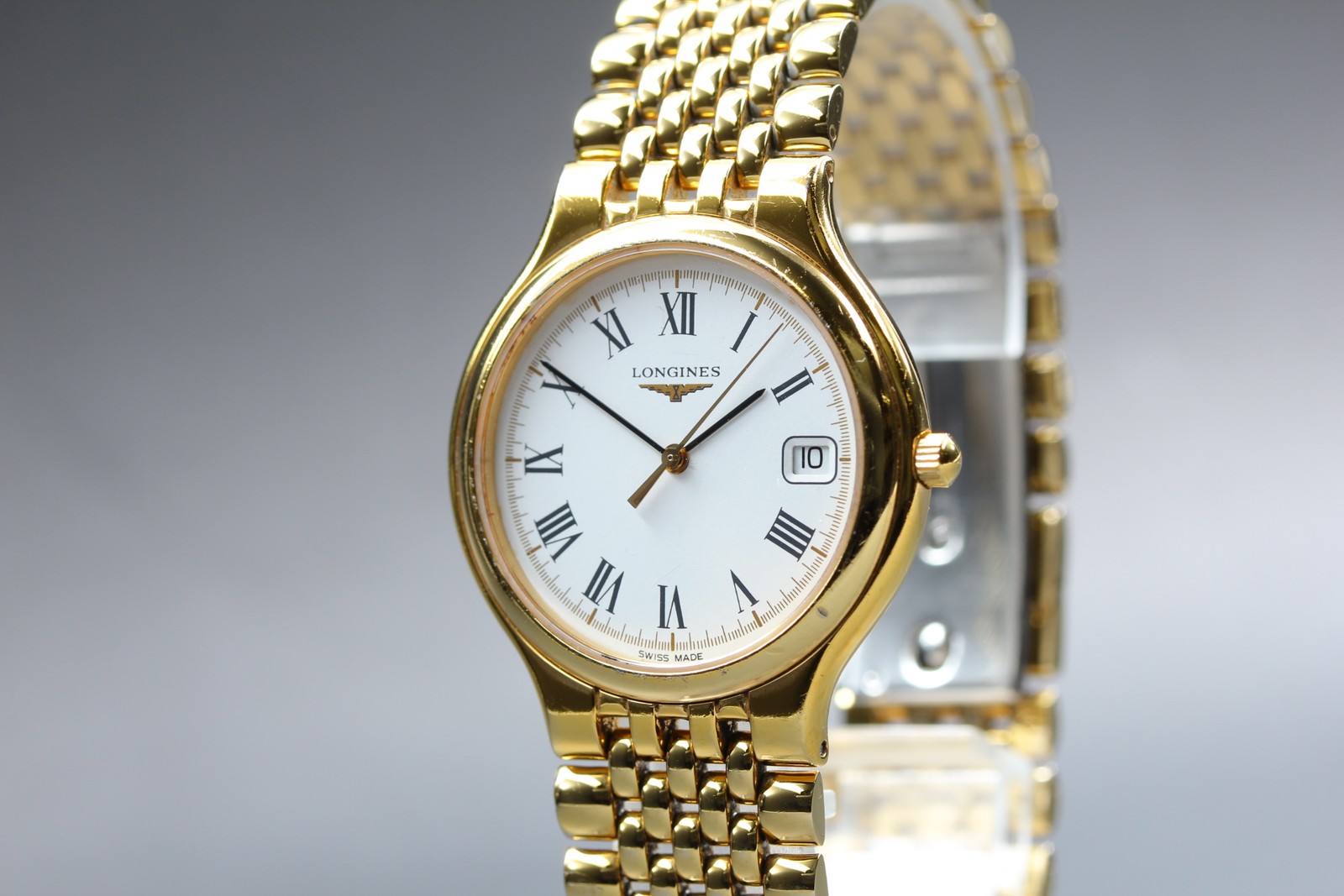 [N MINT] Longines Grand Classic L5.631.2 33mm White Dial Gold Quartz Men’s Watch