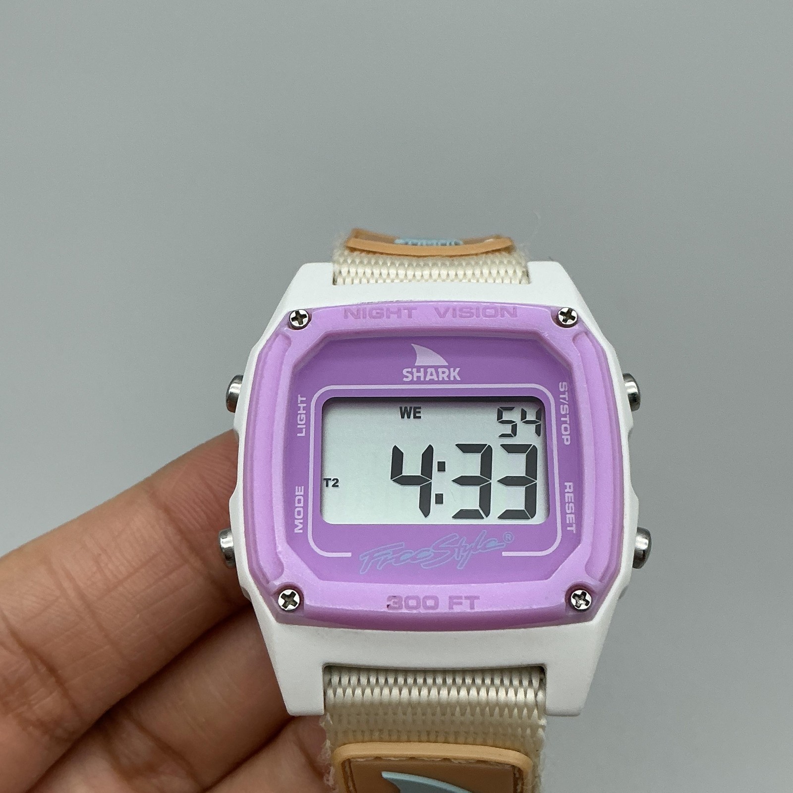 Freestyle Shark Leash Womens Watch 37mm Purple Digital Night Vision New Battery