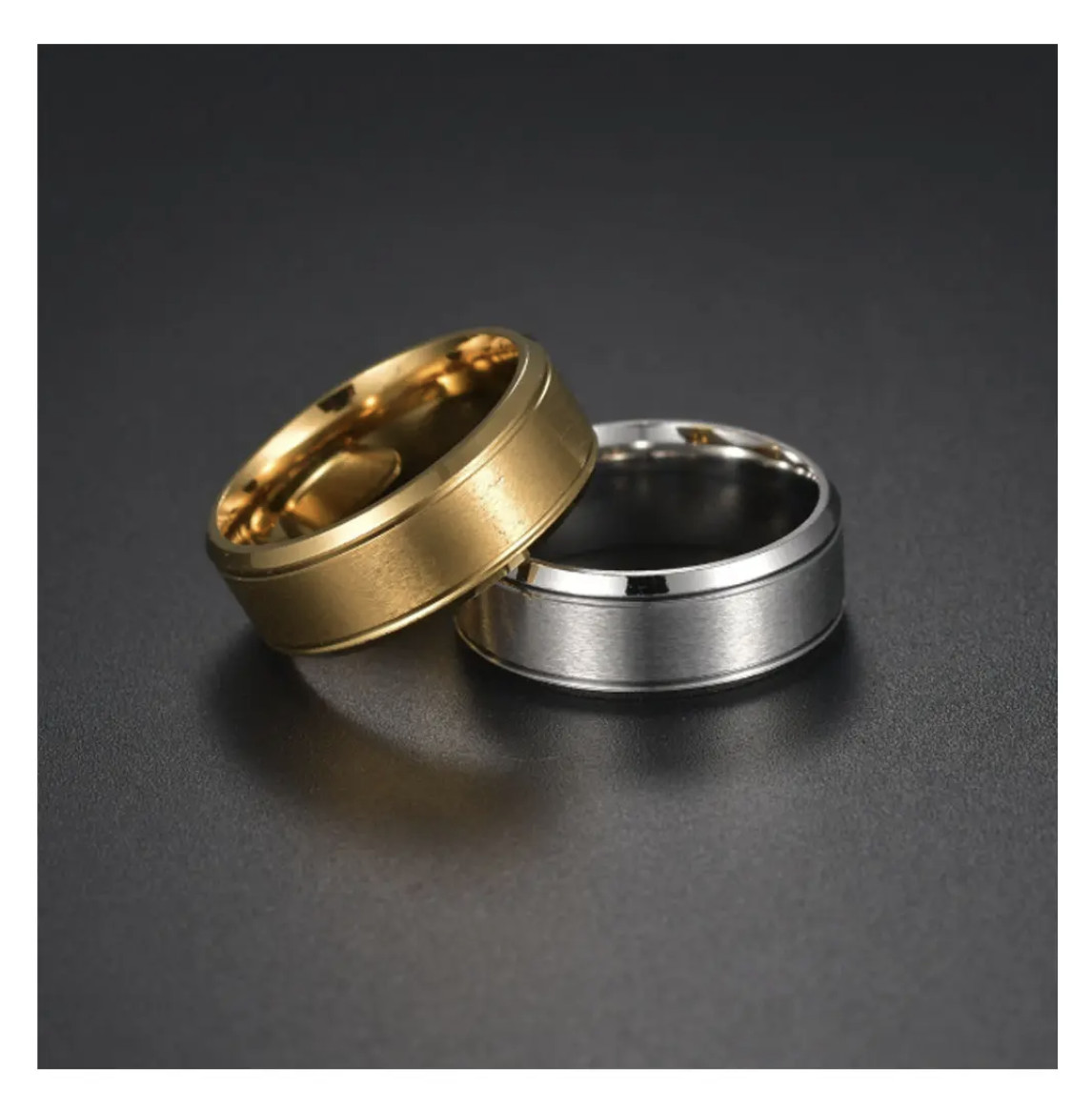 Men Black Titanium Ring Wedding Lover Couple 8-13