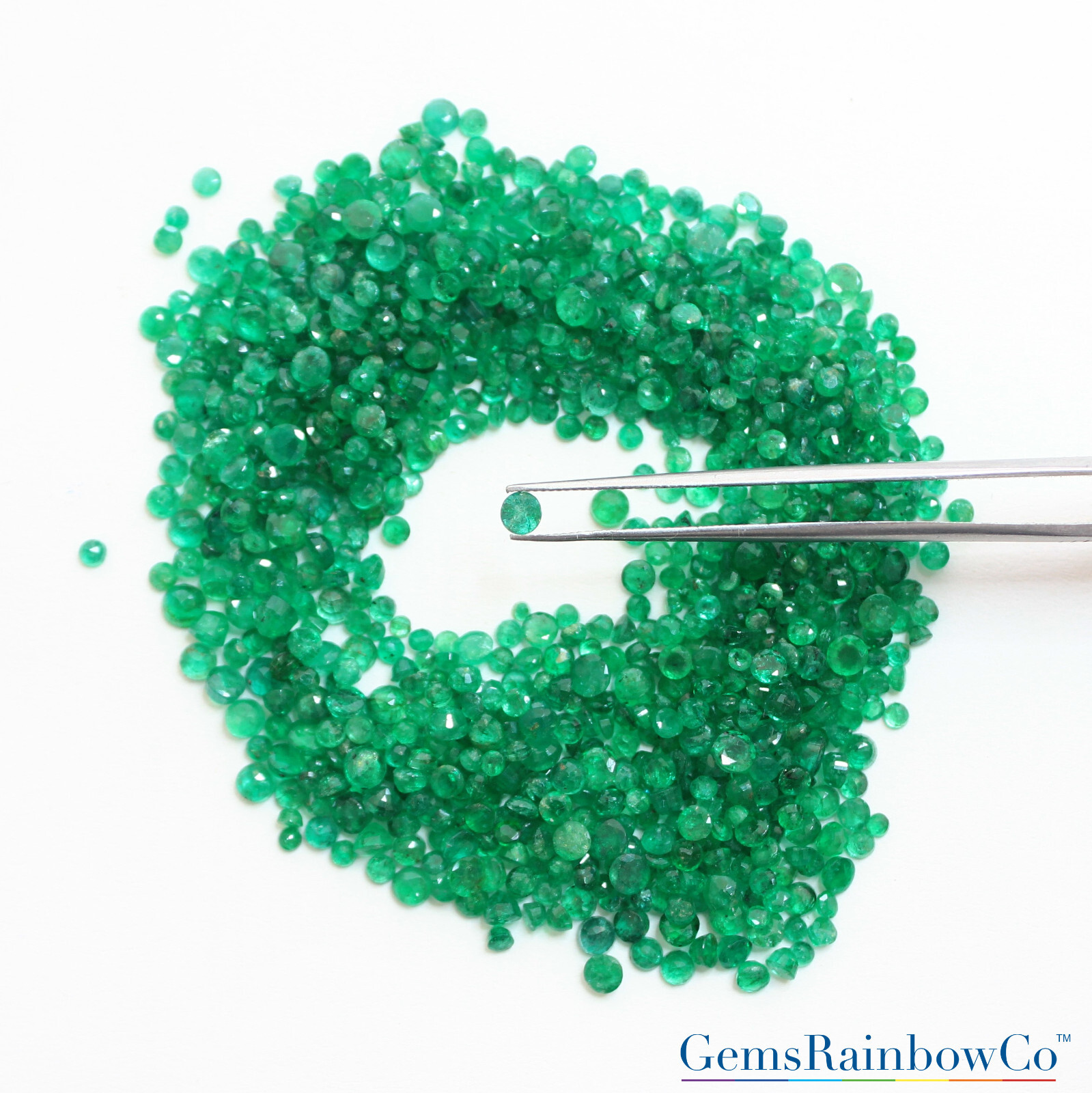 Natural Emerald Round, Oval, Baguette, Square Faceted Loose Gemstones, #866.