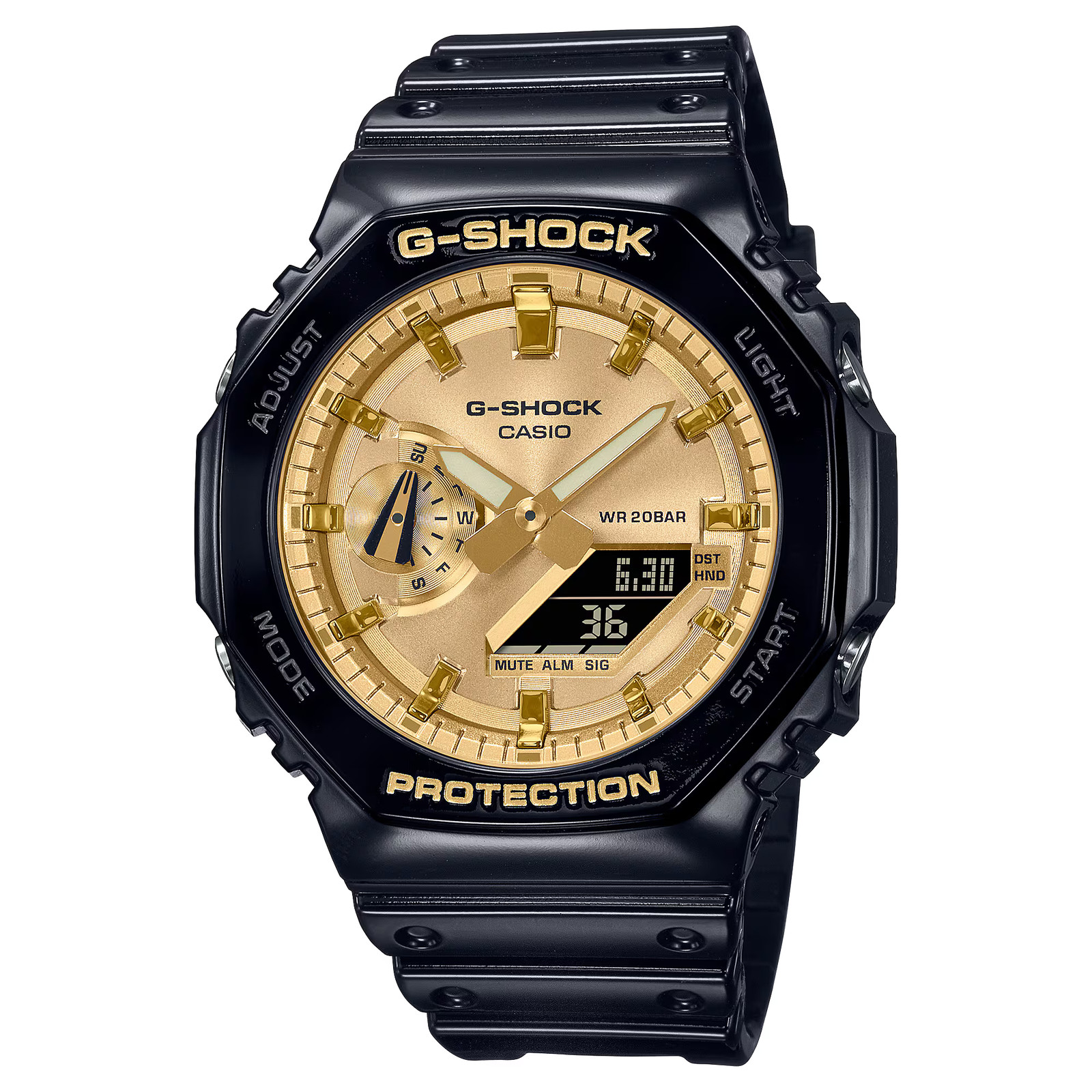 CASIO G-SHOCK GA-2100GB-1A Watch Quartz Analog-Digital Black 200M 2100 Series
