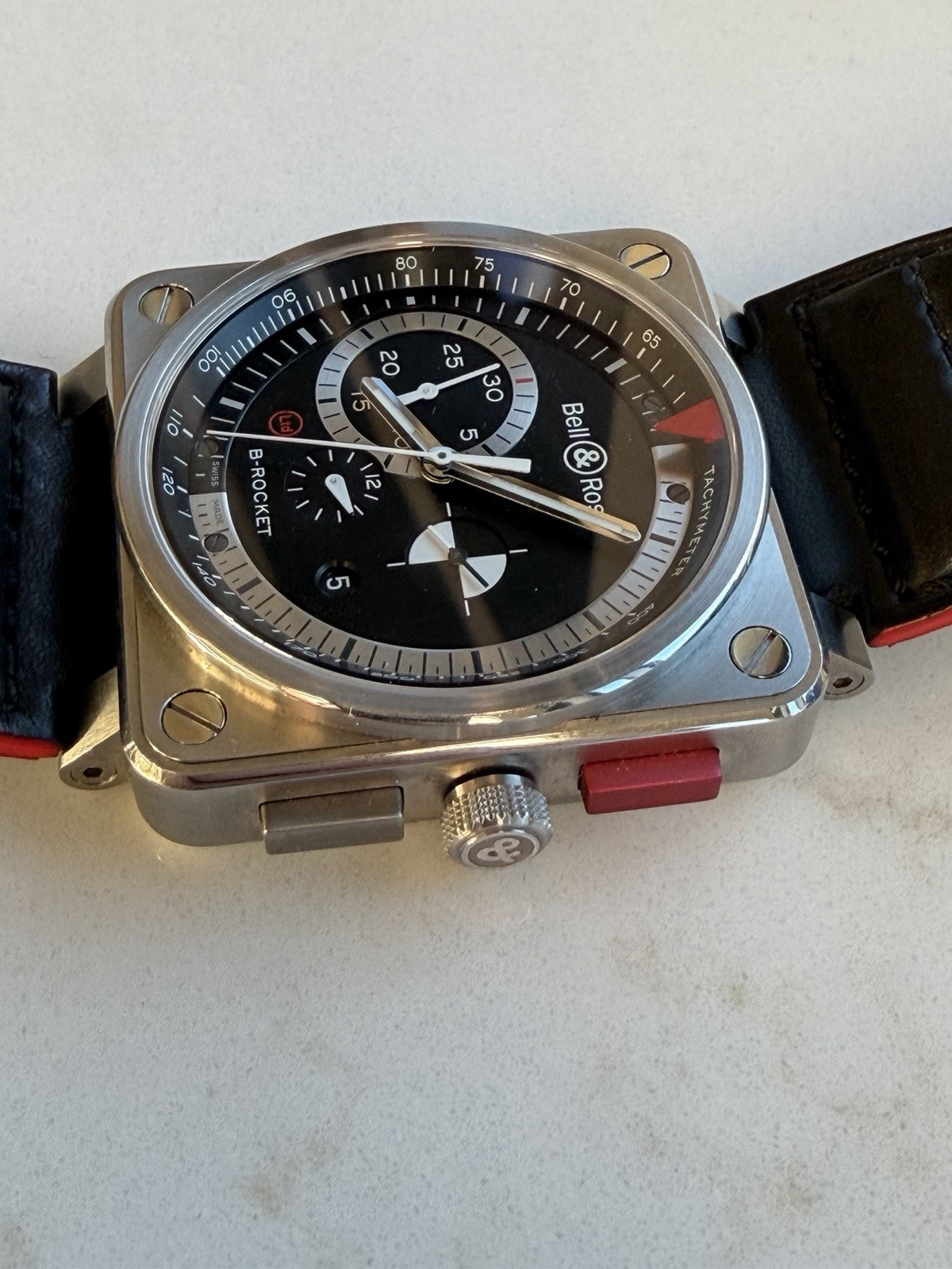 Bell & Ross BR01-94 B-Rocket Auto Chronograph 46mm Square, Box Papers Limited Ed