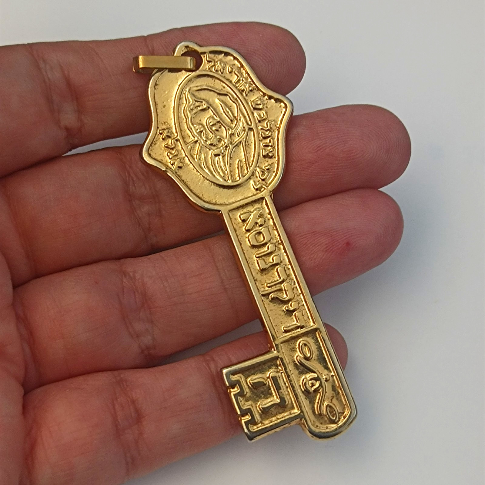 Jewish Kabbalah Key Pendant Hamsa Protection Health Amulet Hebrew Large Gift