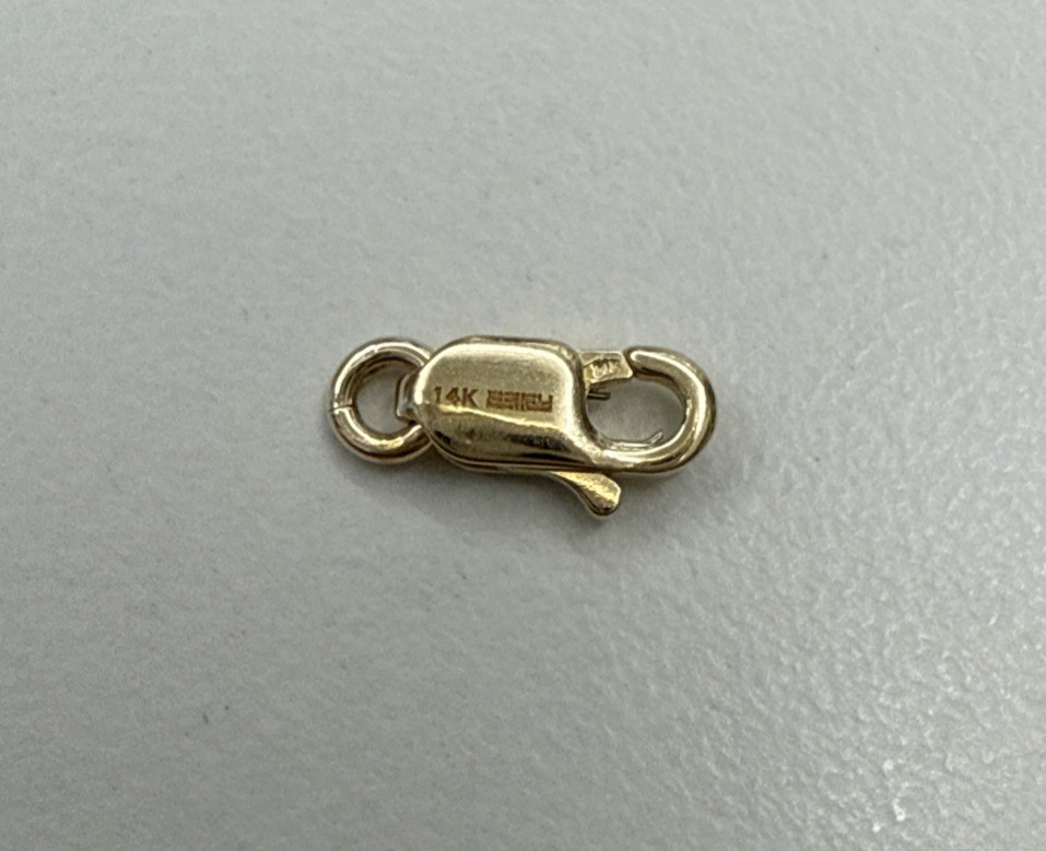 Effy 14k Yellow Gold Oval Lobster Lock 10.25 mm Clasp Finding Made In Italy