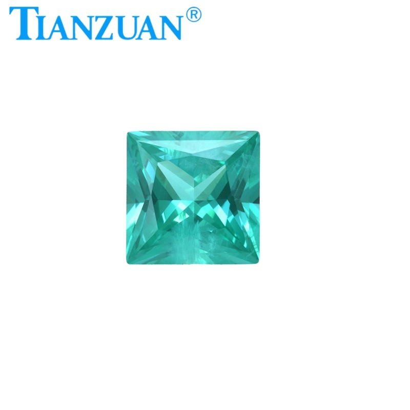 Square Shape Princess Cut YAG Paraiba Color Yttrium Aluminum Garnet Loose gems