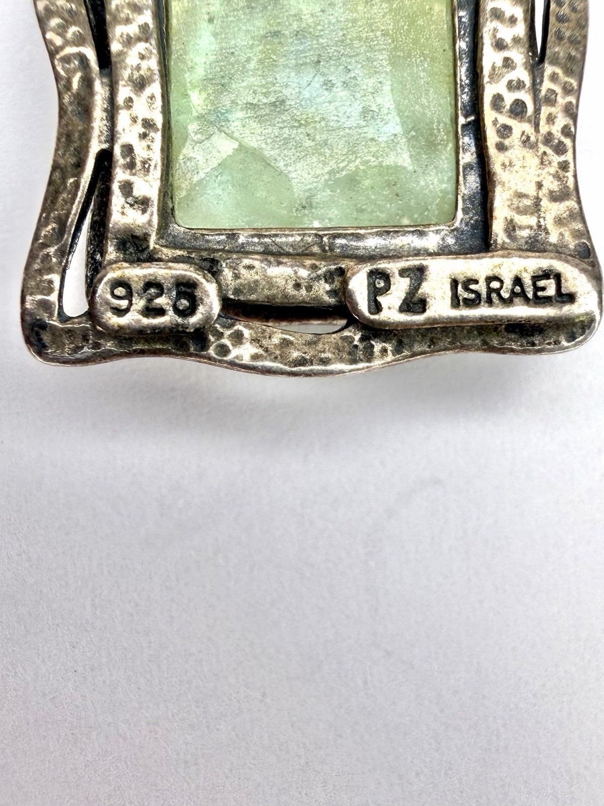 PZ Paz Creations Israel Sterling Silver Roman Glass Pendant