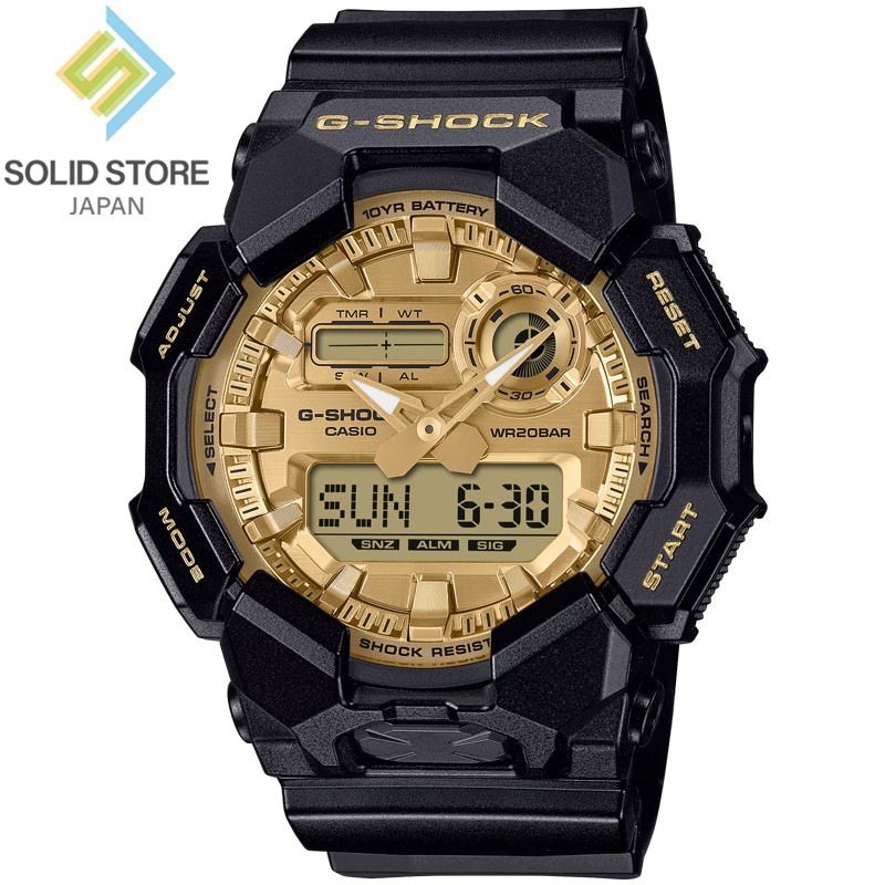 CASIO G-SHOCK GA-010GGB-1A9JF Black and Gold Series Analog Digital Watch 51.9mm