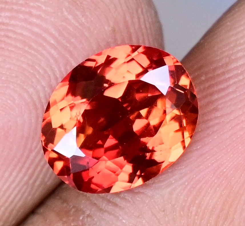 4.20 Ct Natural Myanmar Orange Spinel Oval Cut Certified Flawless Rare Gemstone