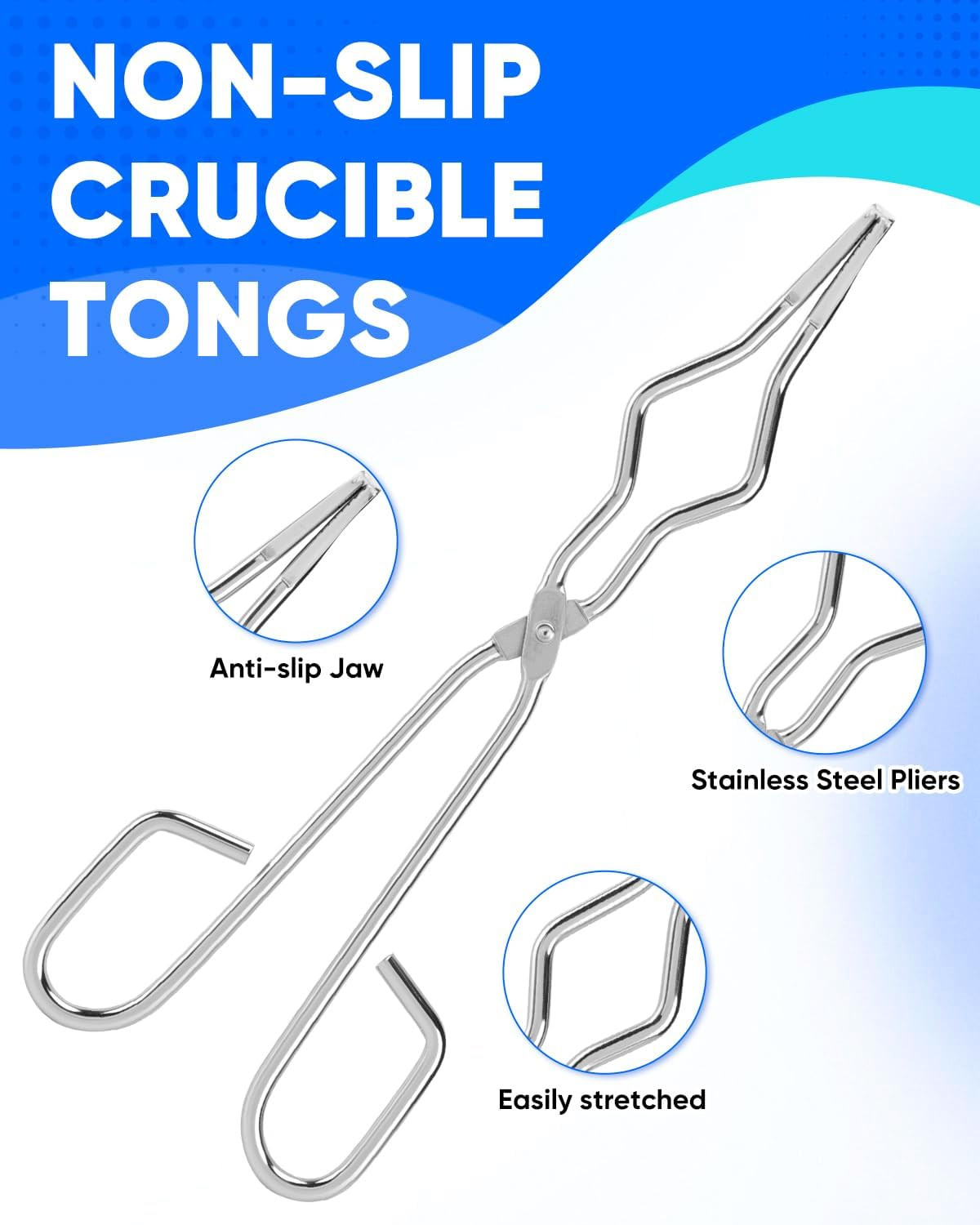 8-In-1 Crucibles for Melting Metal Casting Kit Gold,Silver,Aluminum,Brass | Comp