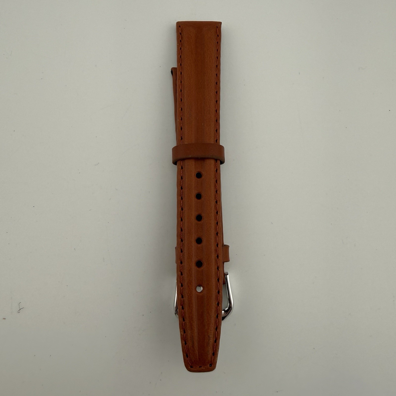 16mm Watch Band Brown Genuine Leather Stitched – lot of 5