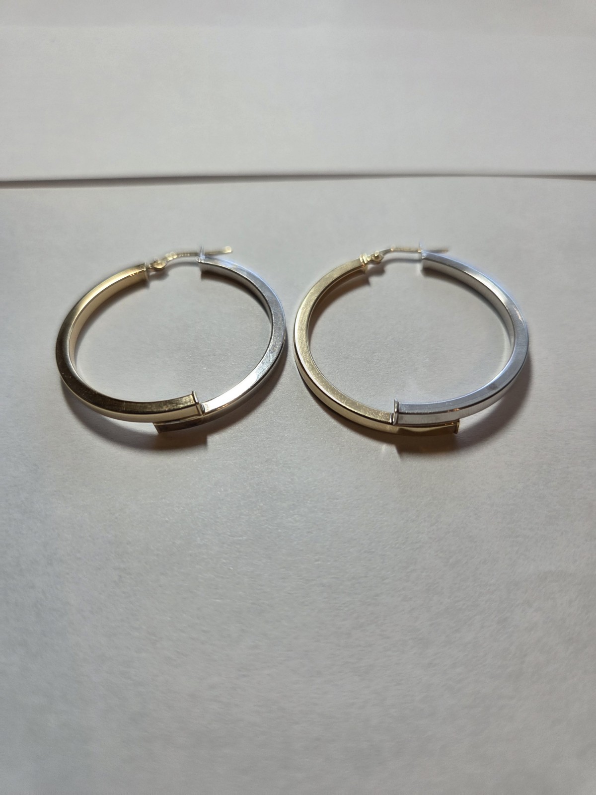 14K 585 2 Tone Tirana 3 Grams Earrings Hoops