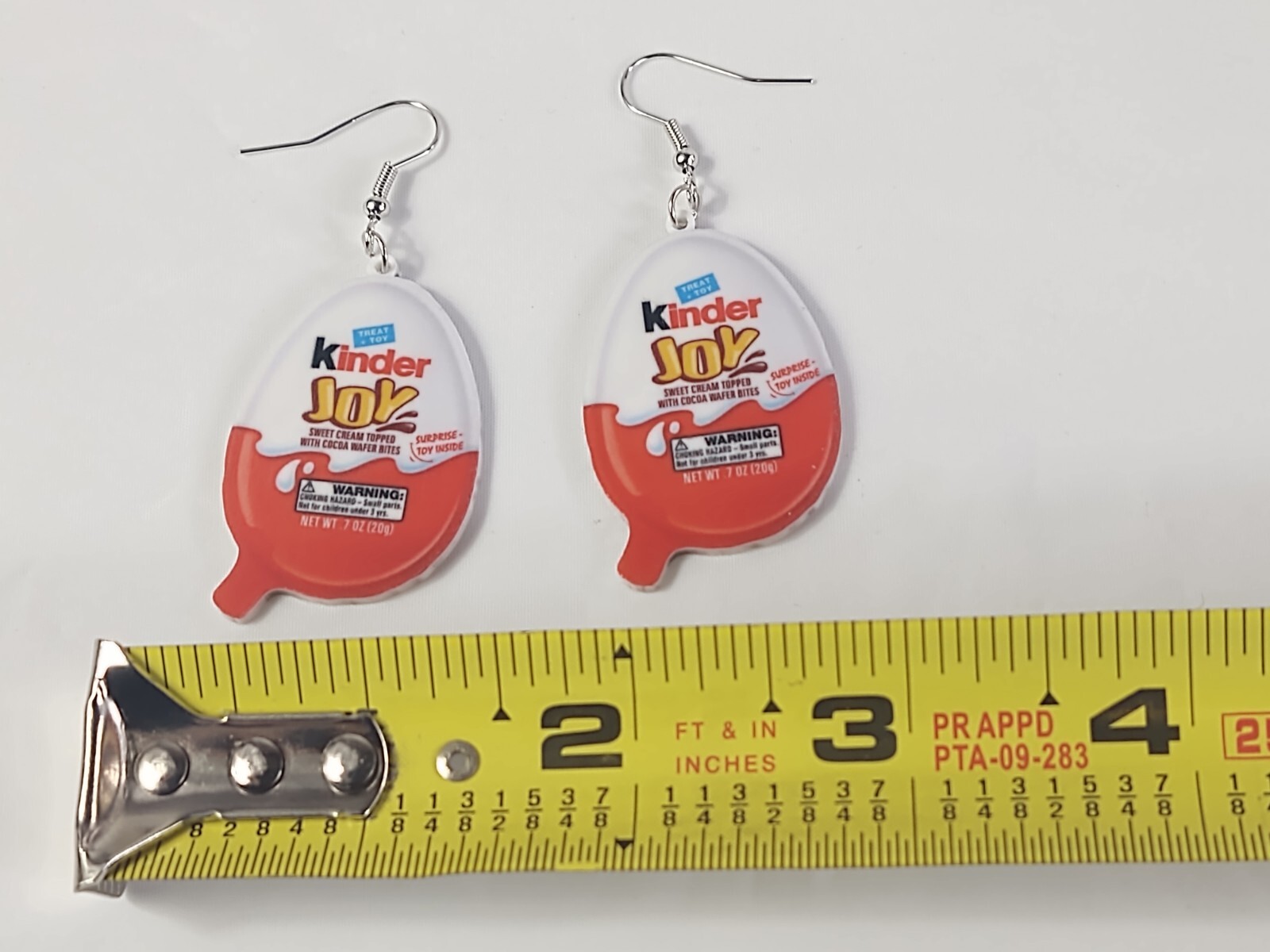 Drop Dangle Pierced Earrings Kinder Joy Wafer Bites Costume Jewelry Novelty