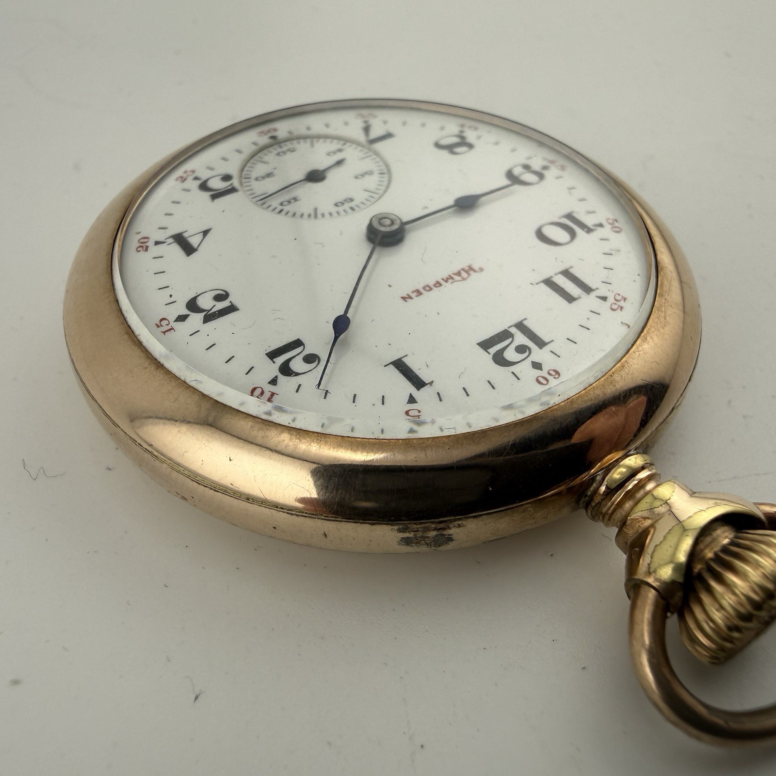 1907 Hampden General Stark 12s 15j Gold Filled Case Pocket Watch – Running