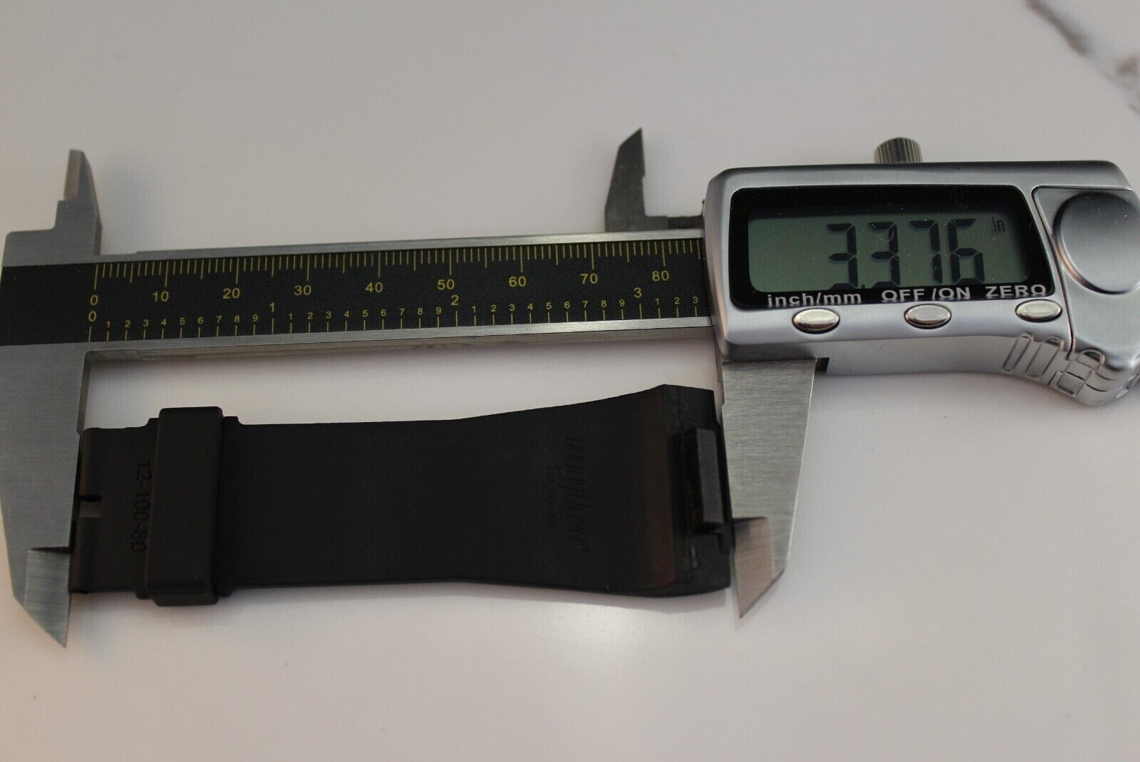 New Wyler Genève code R chronograph Black rubber strap bracelet