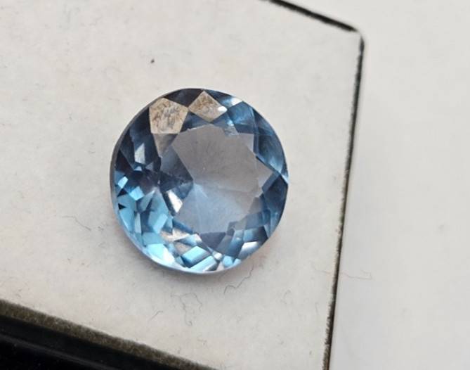 Blue Round Cut Aquamarine 5 Ct Loose Gemstone For Ring Making