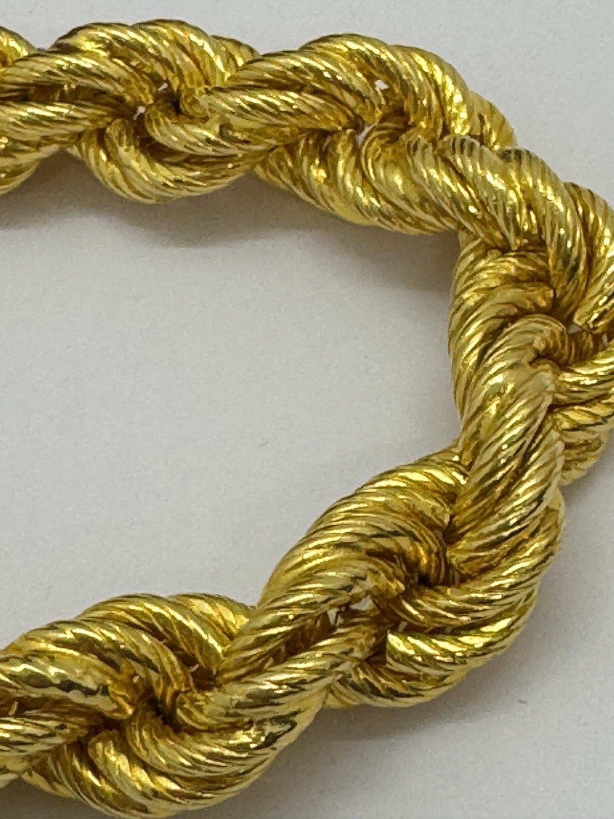 Milor Twisted Gold Rope Chain Bracelet 8″ Gold Plated Bronze 10.8mm Italy