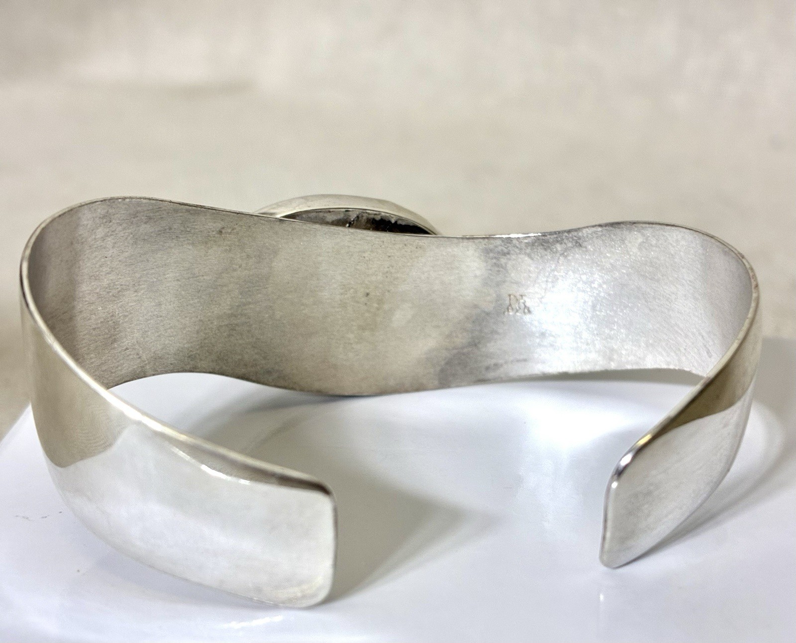 Jay King DTR Sterling Silver Baltic Amber Wide Cuff Bracelet Mine Finds 32g