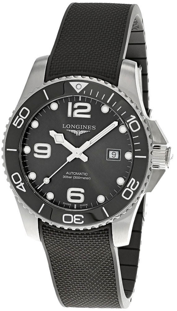 Longines HydroConquest Auto 43mm Gray Dial Rubber Men’s Watch L3.782.4.76.9