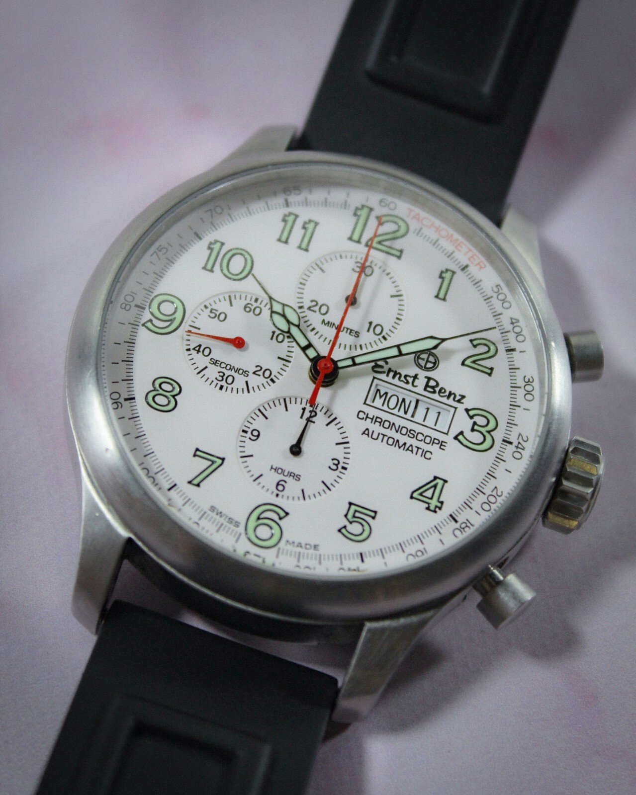 Ernst Benz Chronoscope 47mm Automatic Chronograph Mens Watch